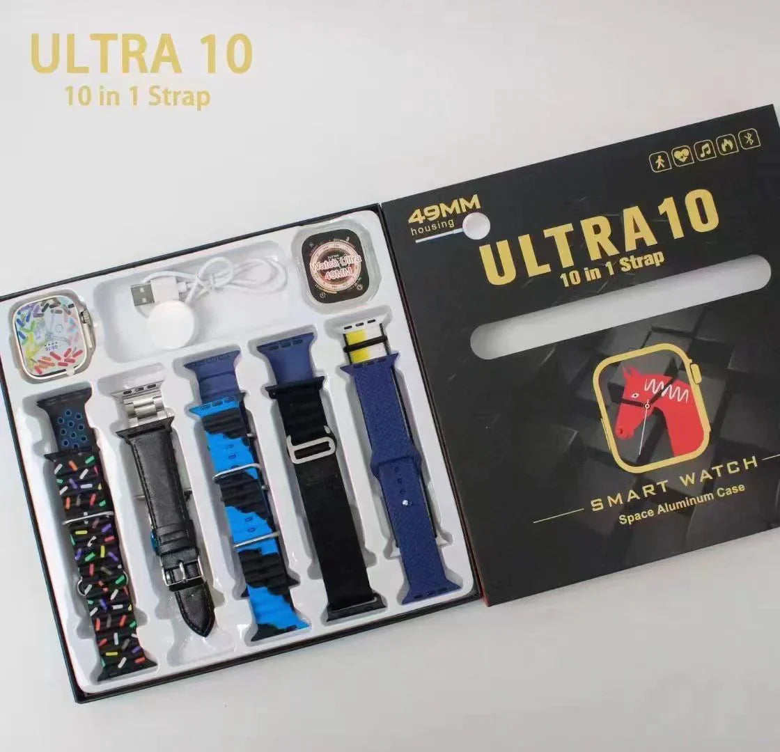 Ultra Smart Watch With 10 Straps
