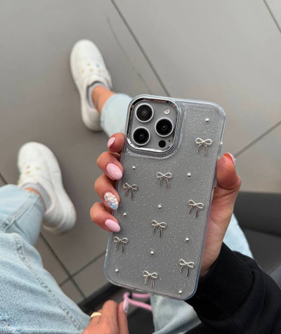 New Bow Transparent Shimmery Case! 🎀✨