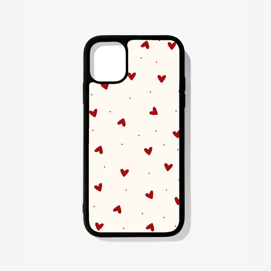 All Models Red Hearts Glossy Case
