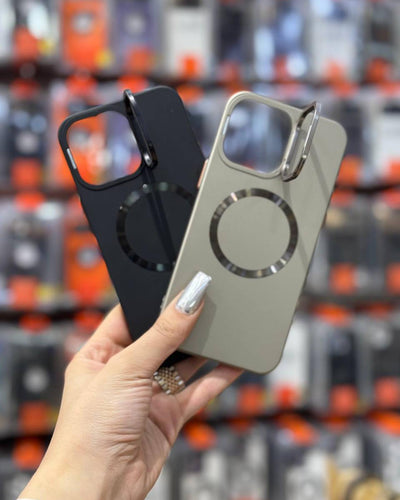 New Original Natural Titanium MagSafe Camera Stand Glass Case