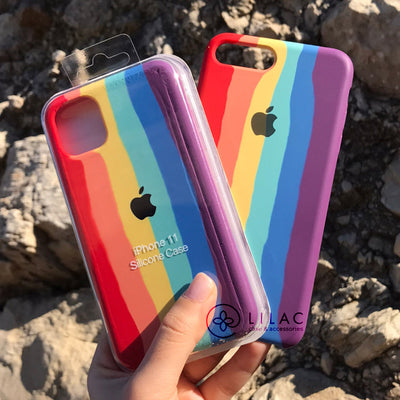 iPhone Silicone Case (Rainbow)