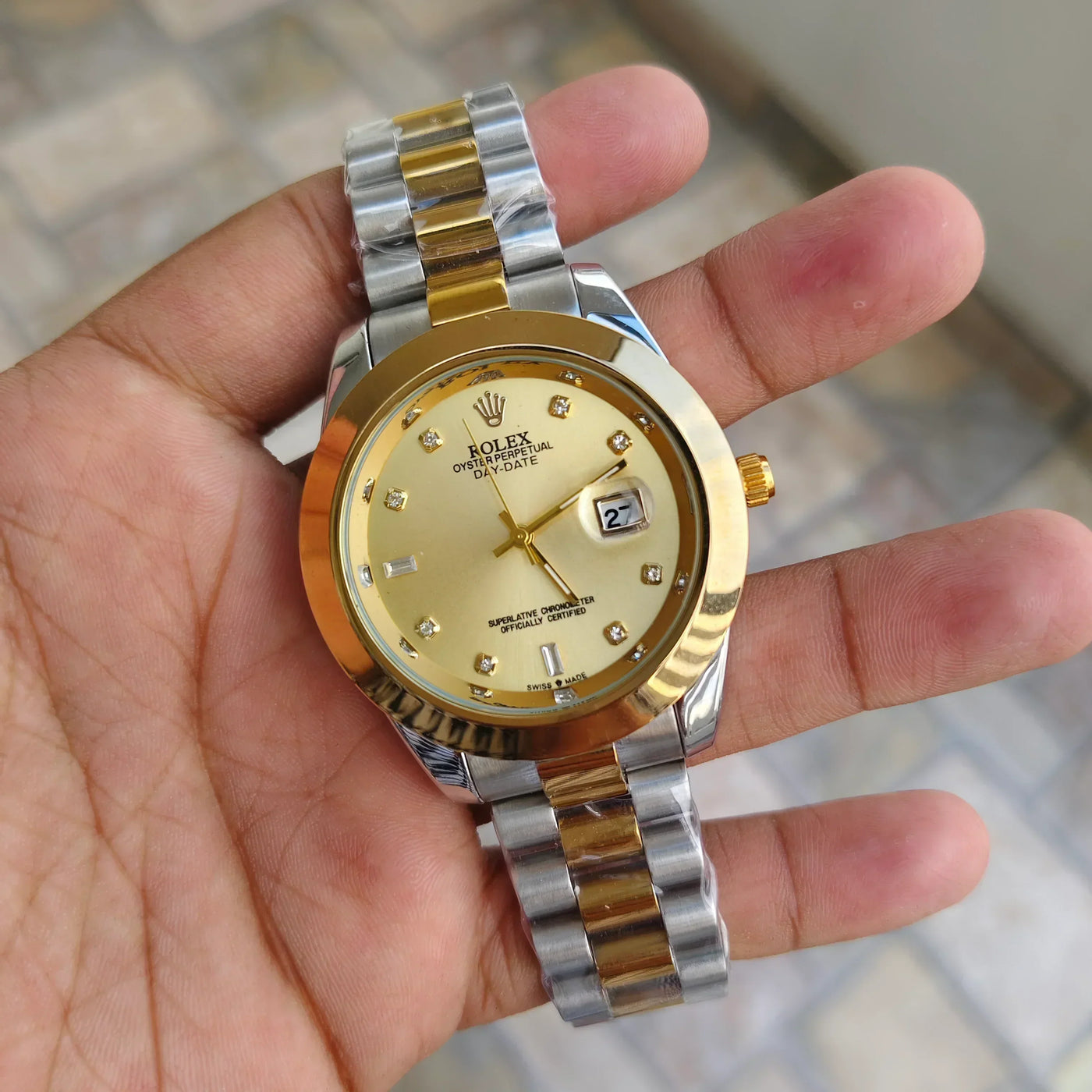 Rolex Date Just Watch (Two Tone Gold)