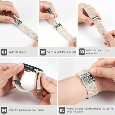 Nylon Braided Solo Loop Strap for Apple Watch -