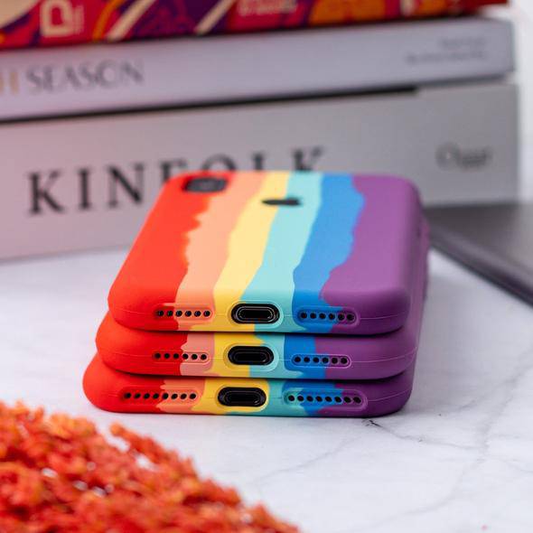iPhone Silicone Case (Rainbow)