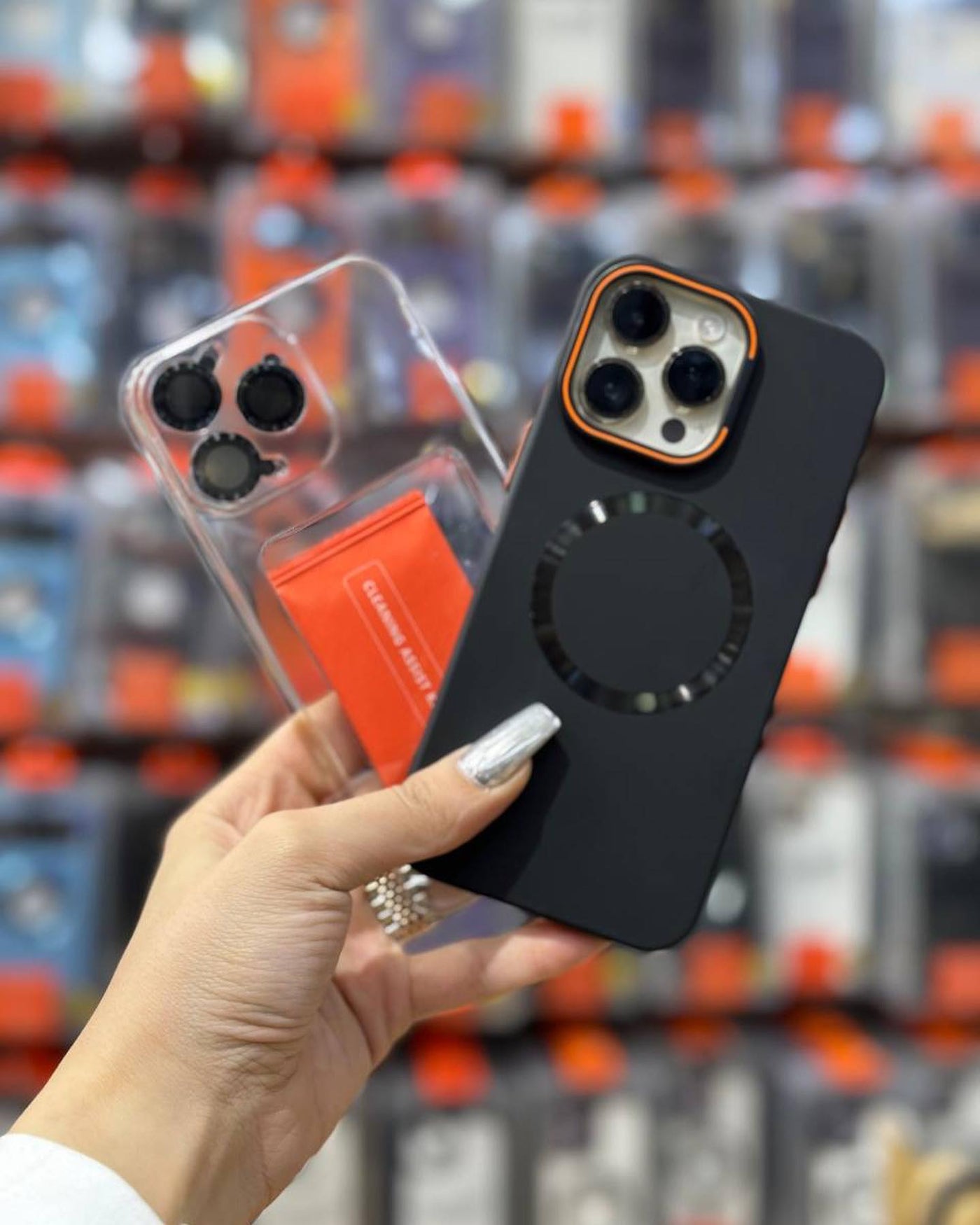 New Original Natural Titanium MagSafe Camera Stand Glass Case