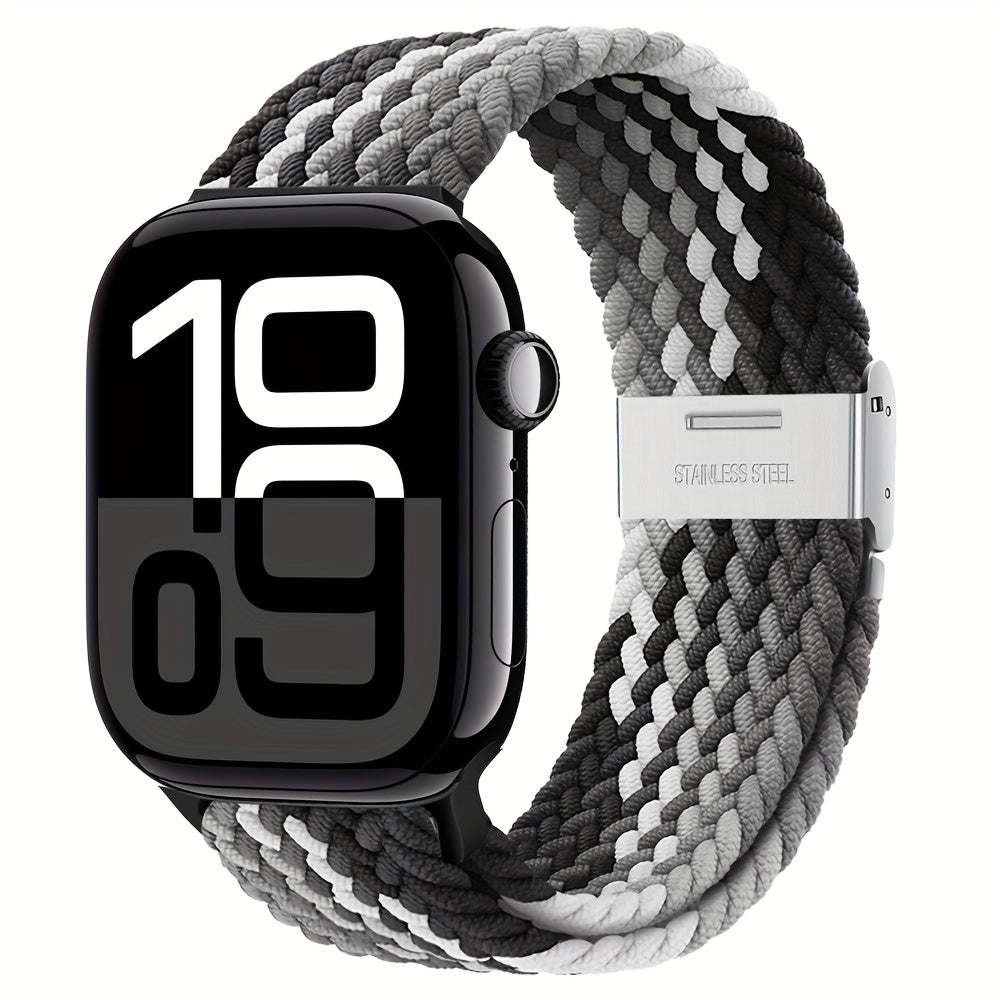 Adjustable Nylon Braided Solo Loop Strap for Apple Watch