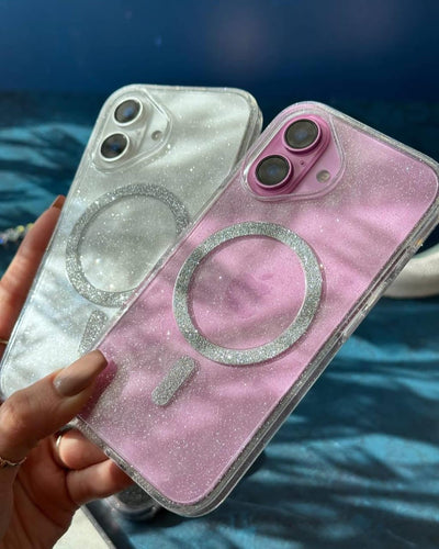 New Transparent MagSafe Blingy Shimmer Case With Shimmer Body 💫