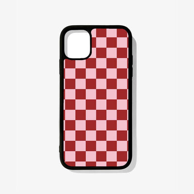 All Models Red Checkered Glossy Case