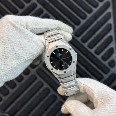 Hublot Classic Fusion Silver with Black Dial