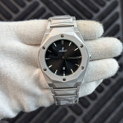 Hublot Classic Fusion Silver with Black Dial
