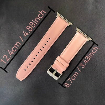 Leather Watch Band Compatible with Apple Watch