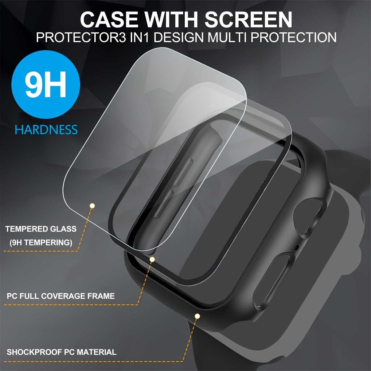 Ultra-Thin Hard PC Case with Screen Protector for Apple Watch