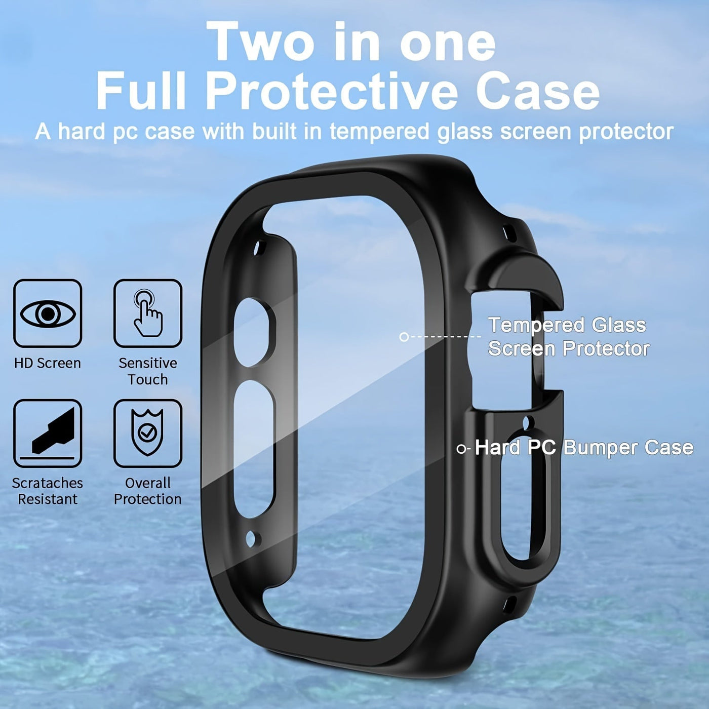 Crystal Clea Tempered Glass Screen Protector for Apple Watch