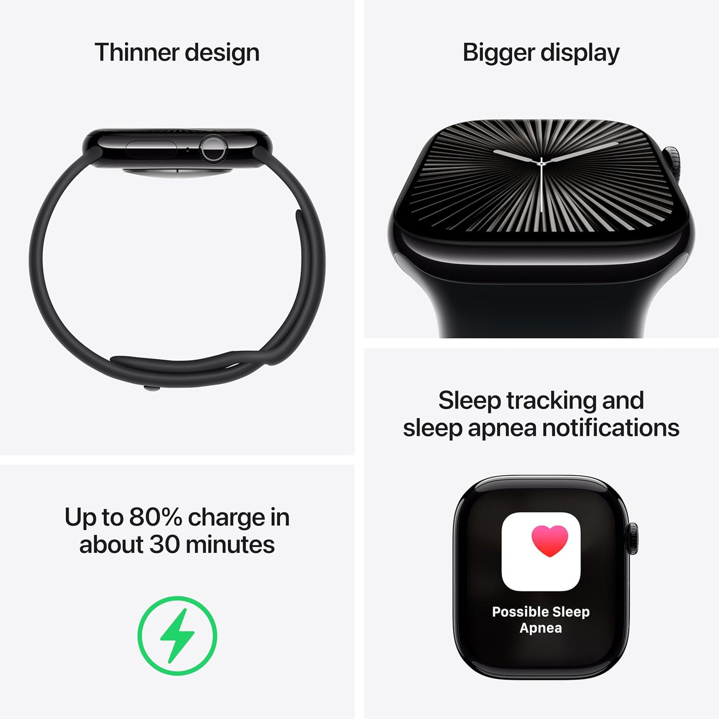 Apple Logo Series 10 Smartwatch (Silicone Straps)