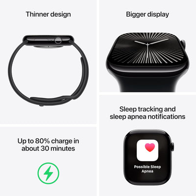 Apple Logo Series 10 Smartwatch (Silicone Straps)