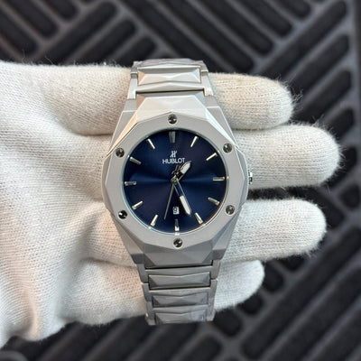 Hublot Classic Fusion Silver with Blue Dial