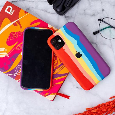 iPhone Silicone Case (Rainbow)