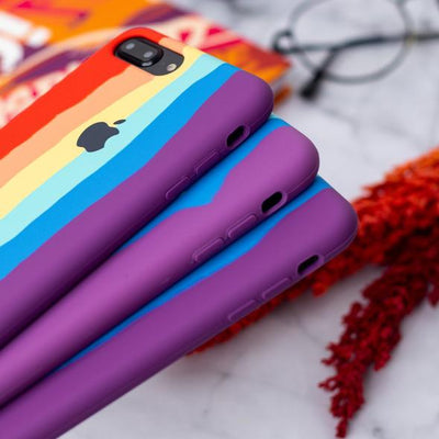 iPhone Silicone Case (Rainbow)