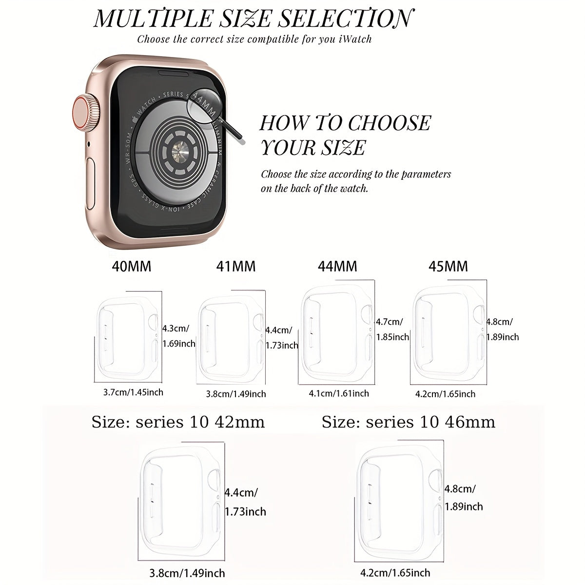Ultra-Thin Hard PC Case with Screen Protector for Apple Watch