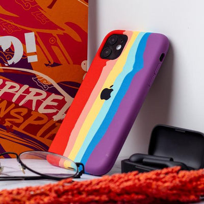 iPhone Silicone Case (Rainbow)