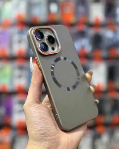 New Original Natural Titanium MagSafe Camera Stand Glass Case