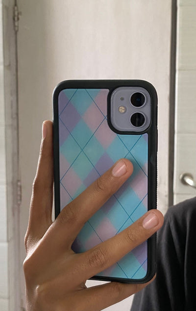 Blue Argyle Glossy Case