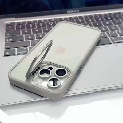 NATURAL TITANIUM METAL AIR SKIN WITH CAMERA RING & CAMERA STAND