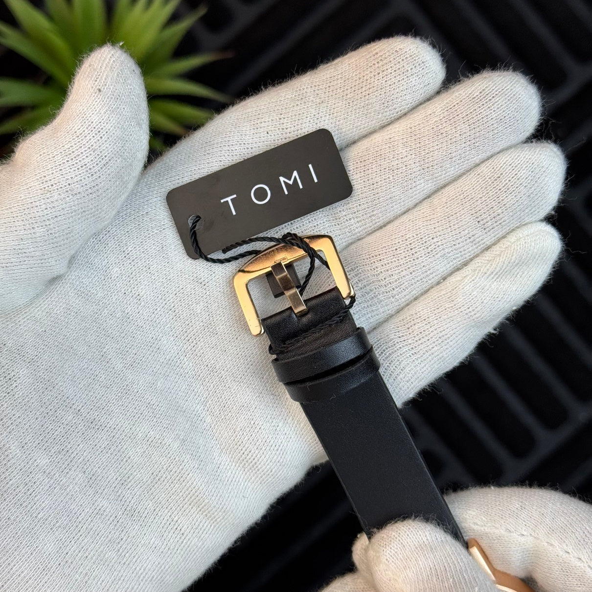 TOMI Dual Time Men Luxury Leather Strap Watch