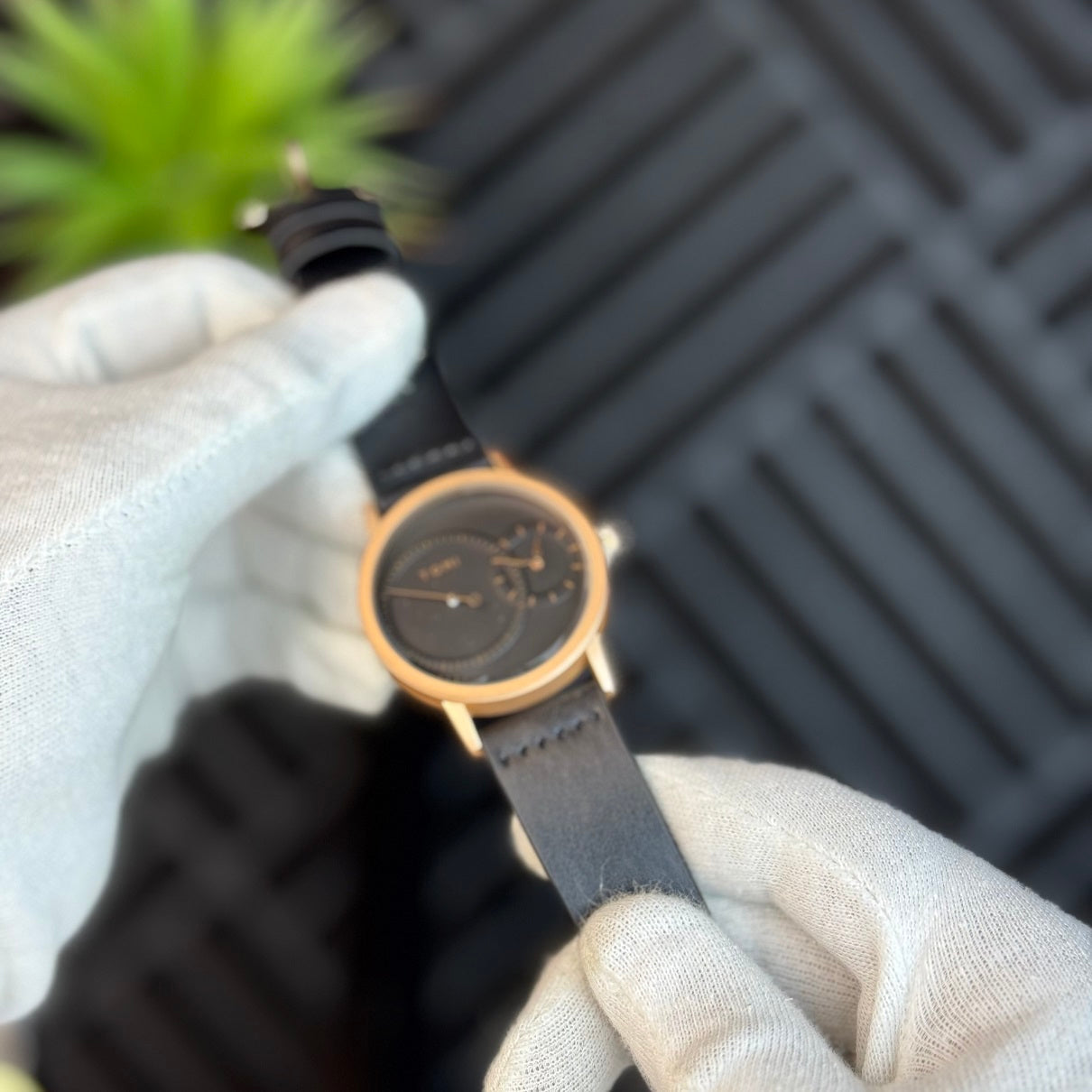 TOMI Dual Time Men Luxury Leather Strap Watch