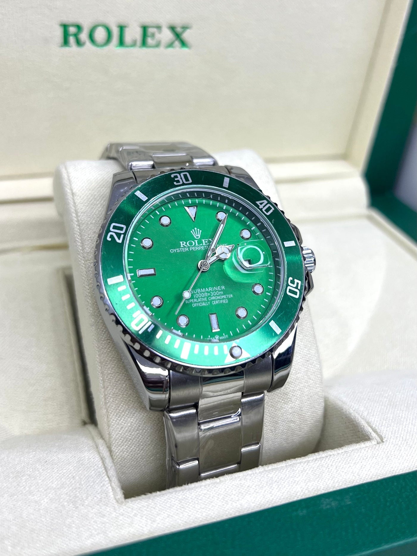 Rolex Submariner Date Silver Green