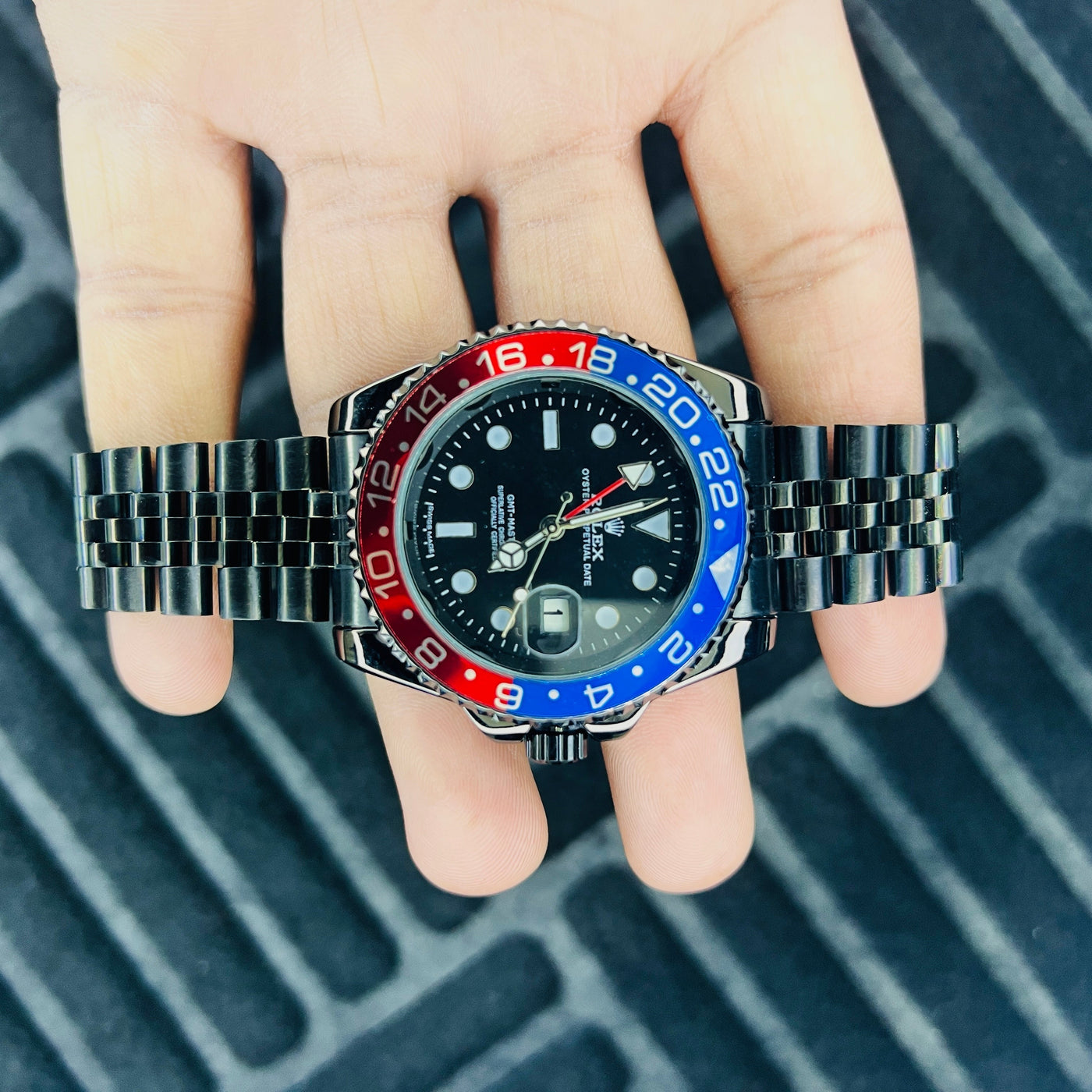 Rolex GMT Master Pepsi Full Black