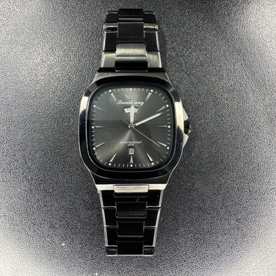 Success Way Day Date Watch - Black