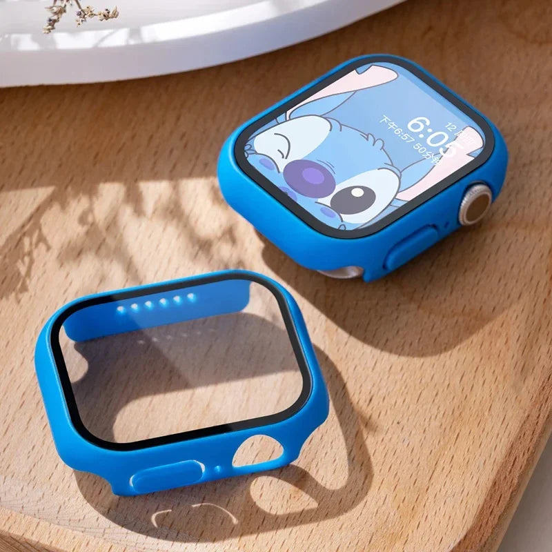 Tempered Glass+Cover For Apple watch Case