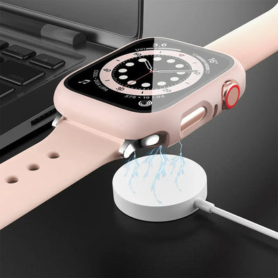 Tempered Glass+Cover For Apple watch Case