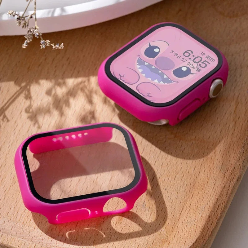 Tempered Glass+Cover For Apple watch Case