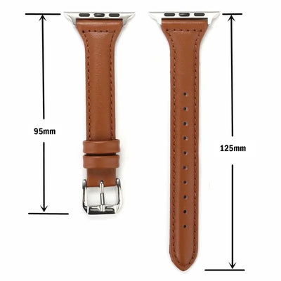 Slim leather strap for Apple Watch band 49mm series 7 8 9 41mm/45mm 38mm/42mm Wrist bracelet iWatch SE 6 5 4 3 40mm/44mm ultra-2
