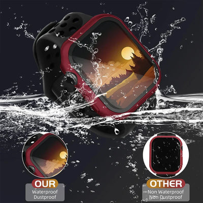 Tempered Glass+Cover For Apple watch Case