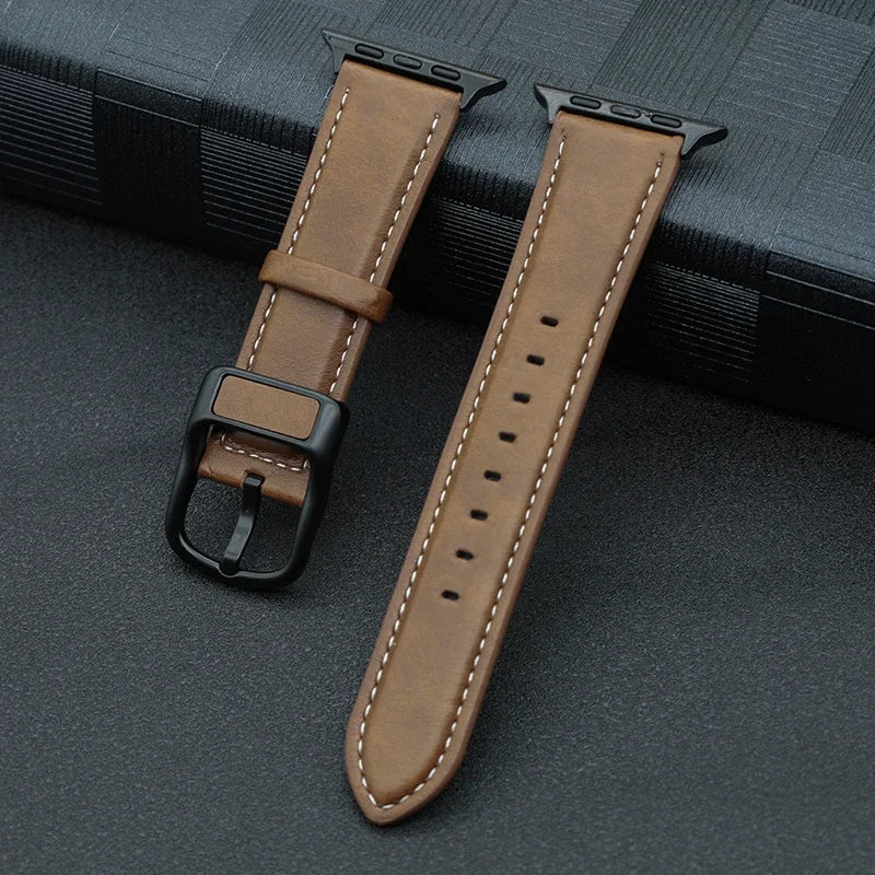 Leather strap For Apple watch band