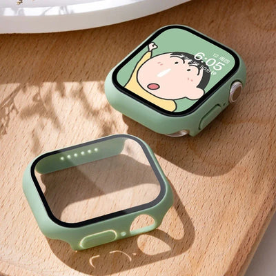 Tempered Glass+Cover For Apple watch Case