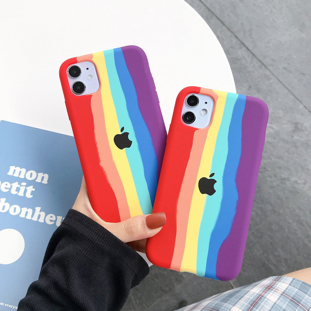 iPhone Silicone Case (Rainbow)