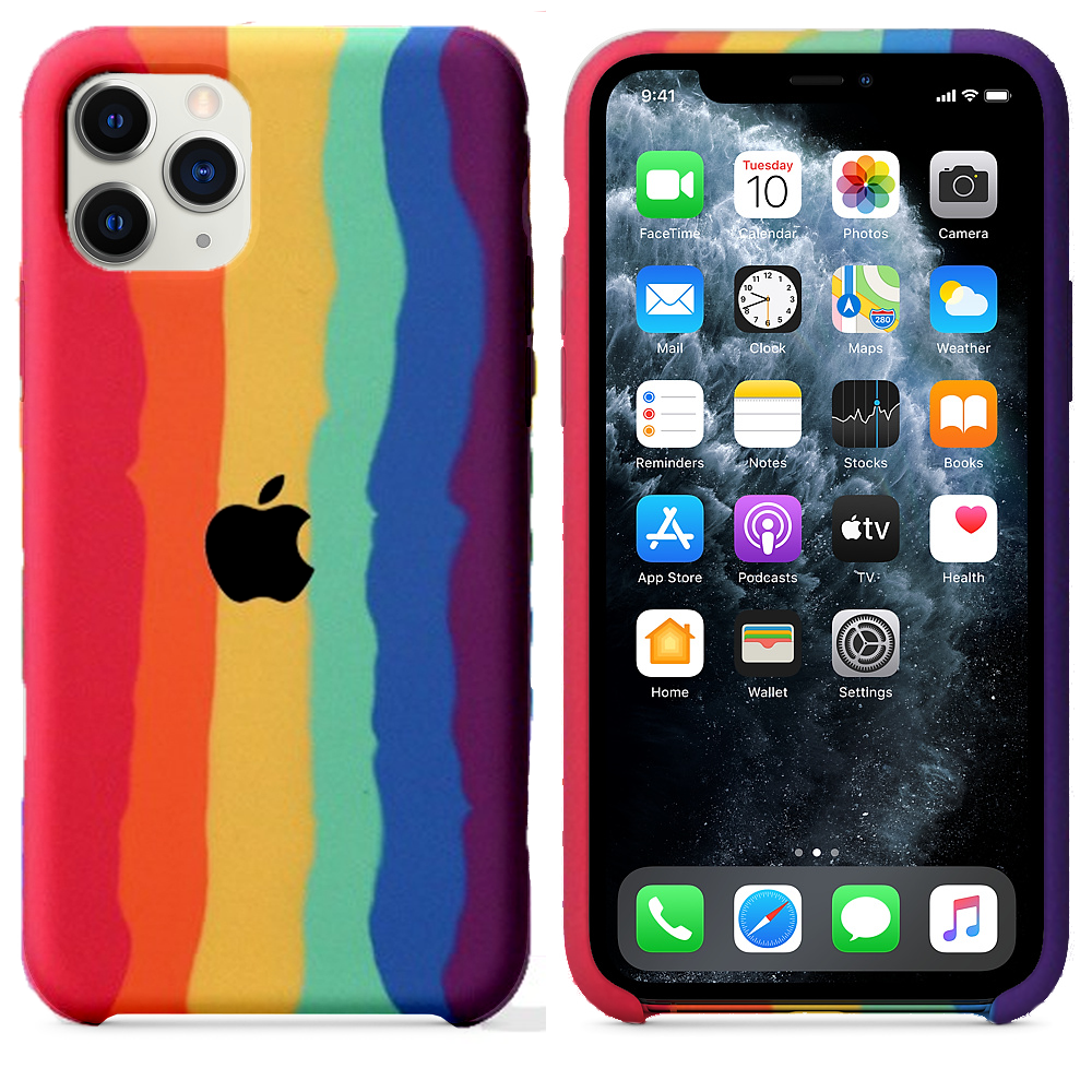 iPhone Silicone Case (Rainbow)