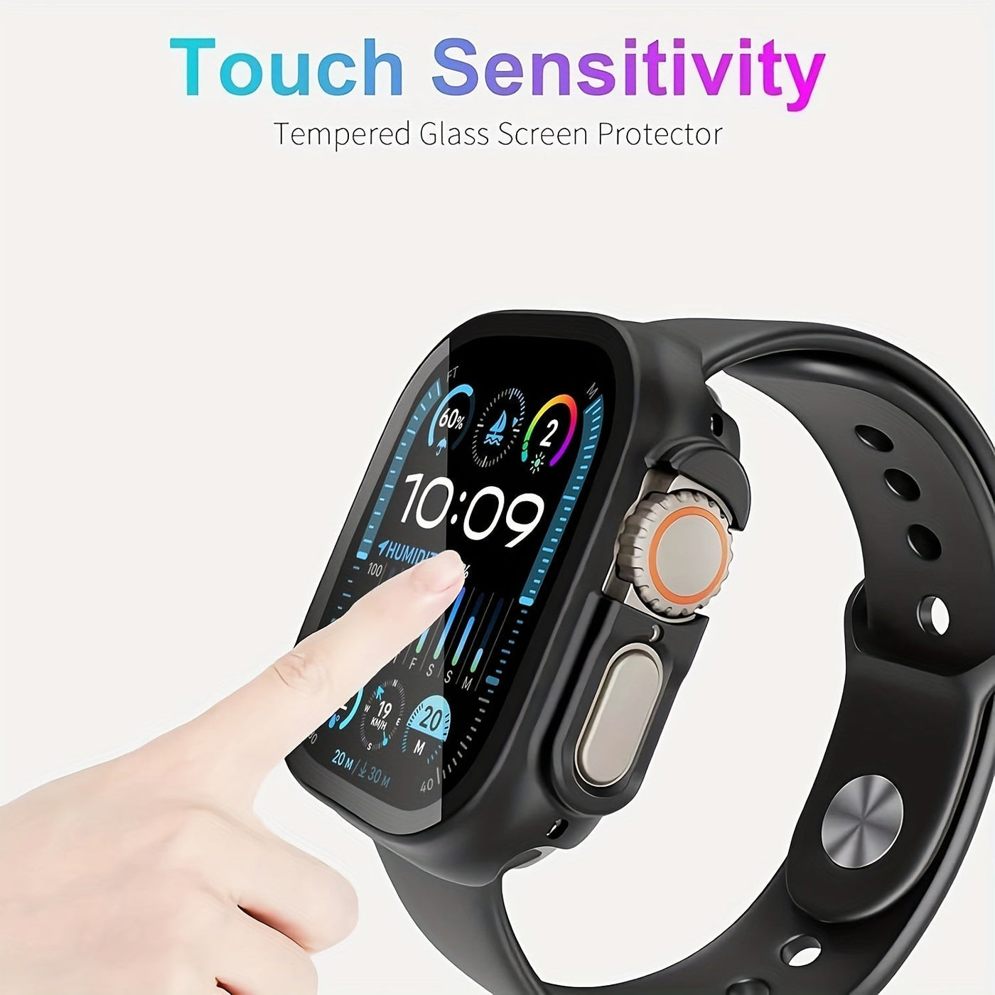 Crystal Clea Tempered Glass Screen Protector for Apple Watch