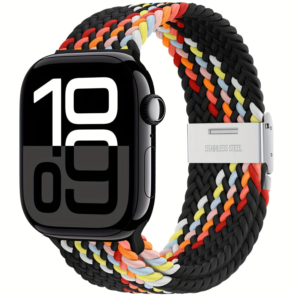 Adjustable Nylon Braided Solo Loop Strap for Apple Watch