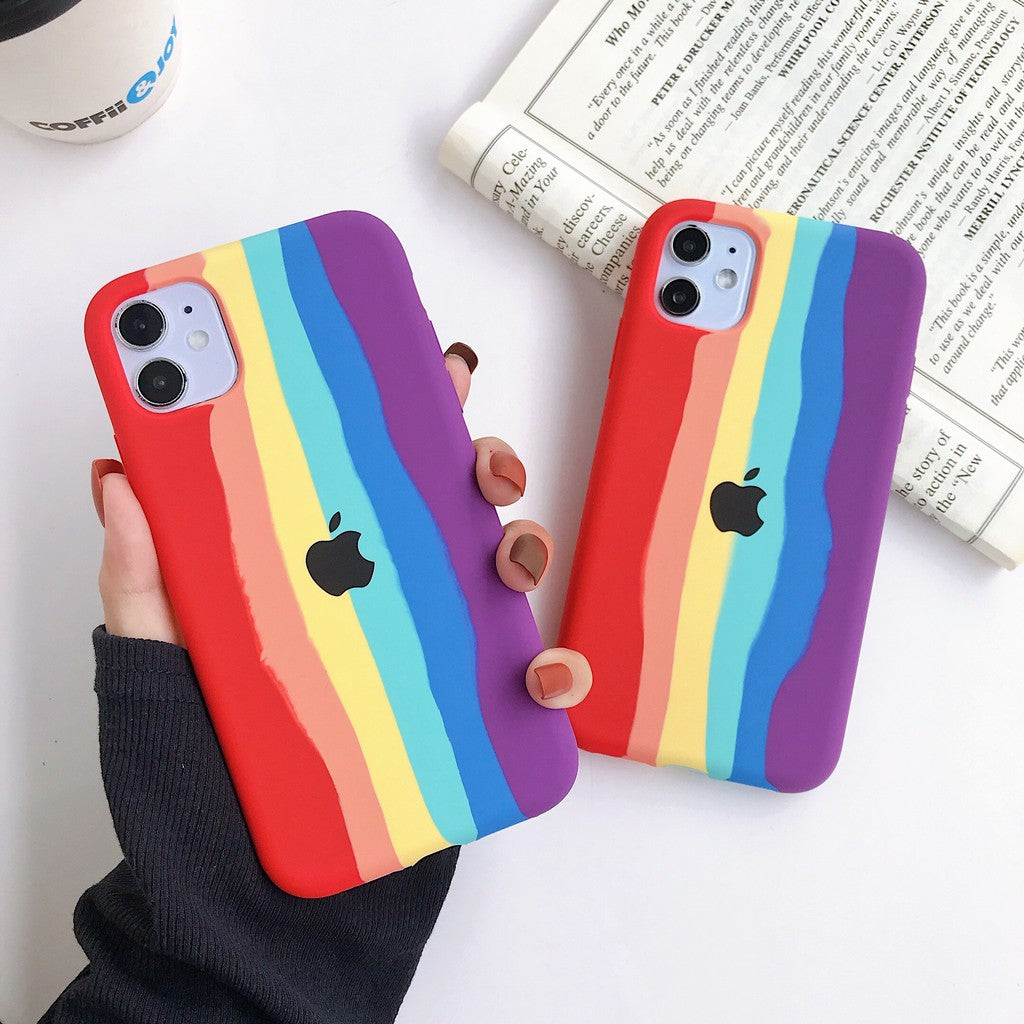 iPhone Silicone Case (Rainbow)
