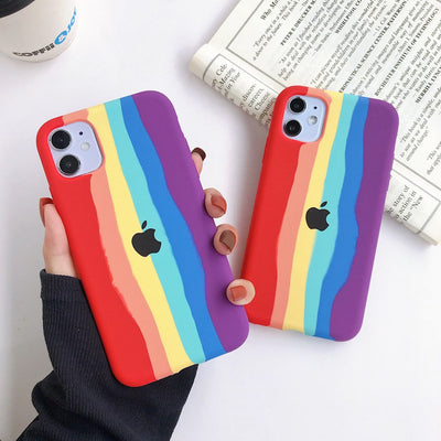 iPhone Silicone Case (Rainbow)