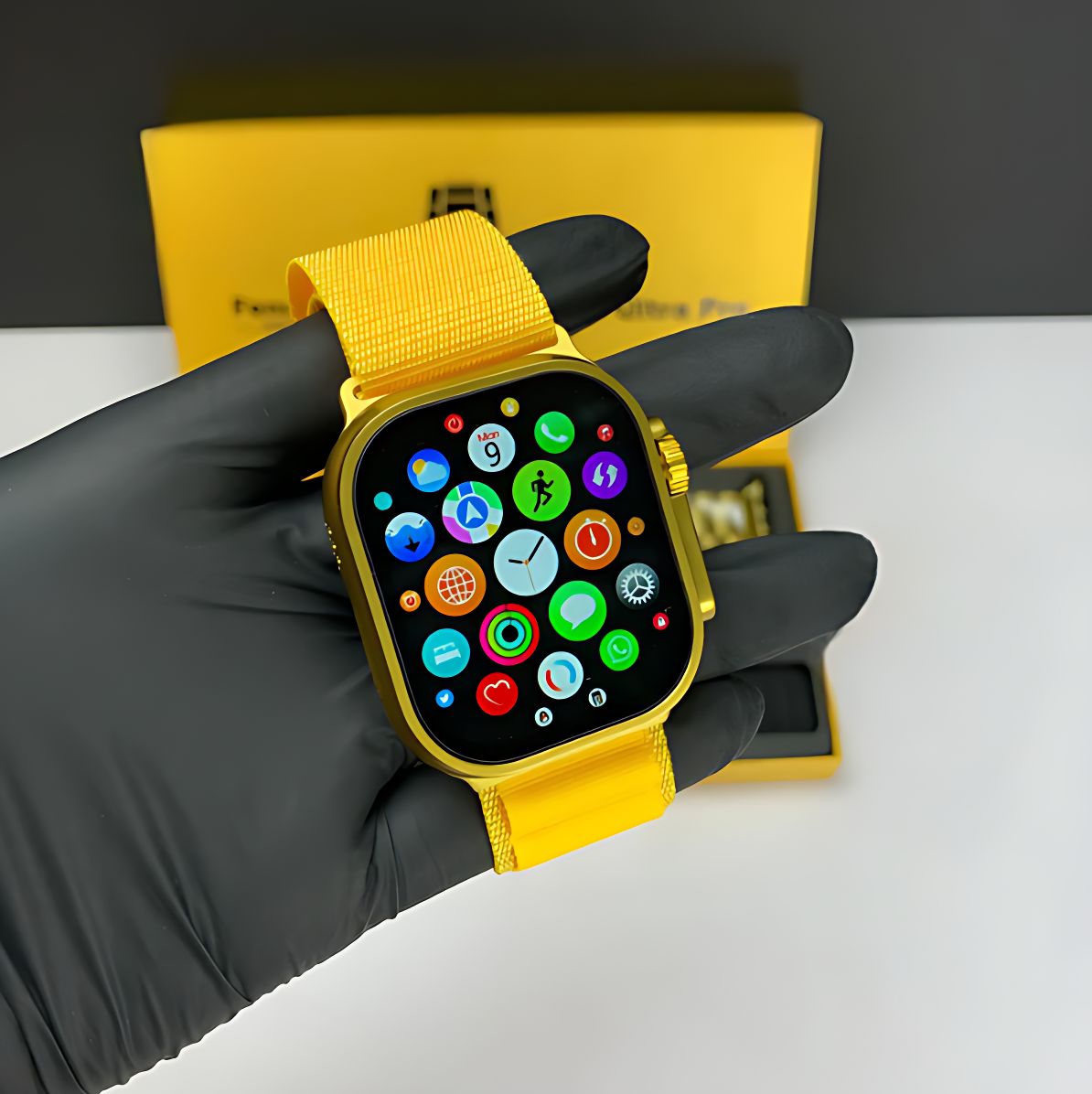 G9 Ultra Pro Gold Watch with Three Straps