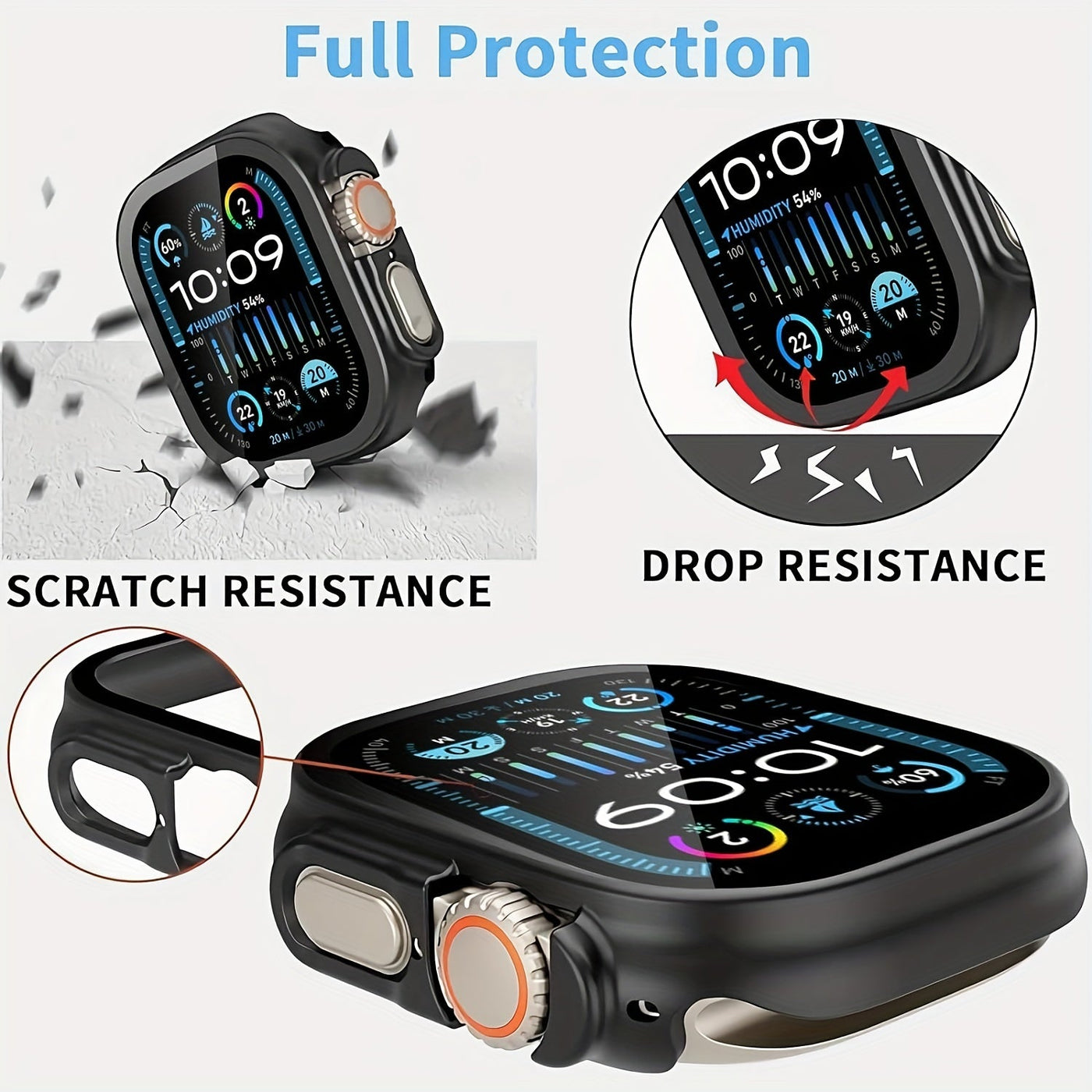 Crystal Clea Tempered Glass Screen Protector for Apple Watch