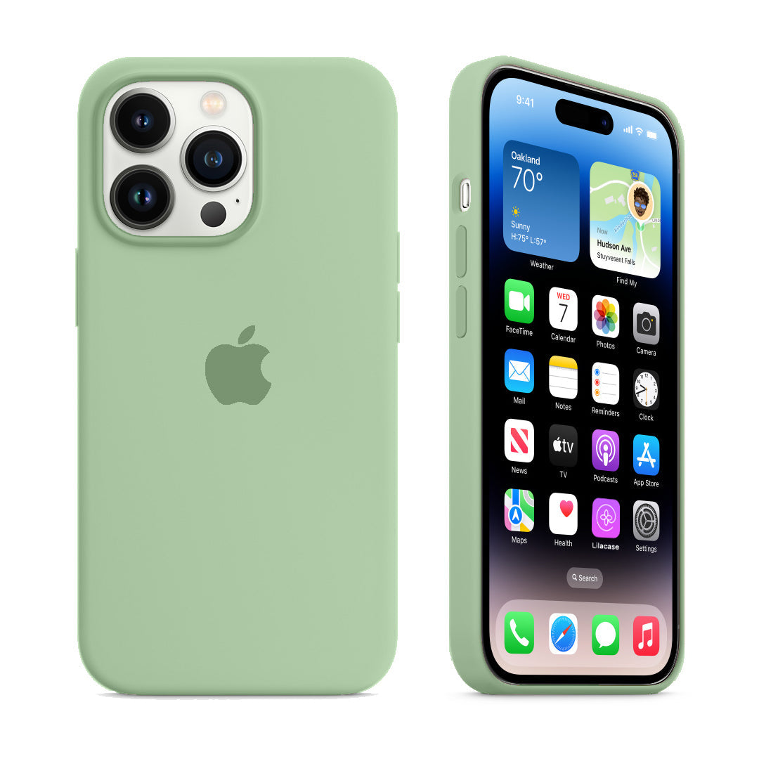 iPhone Silicone Case (Pistachio Green)