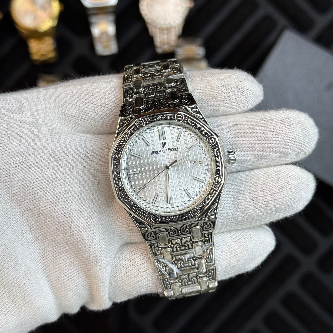 AP Engraved luxury watch