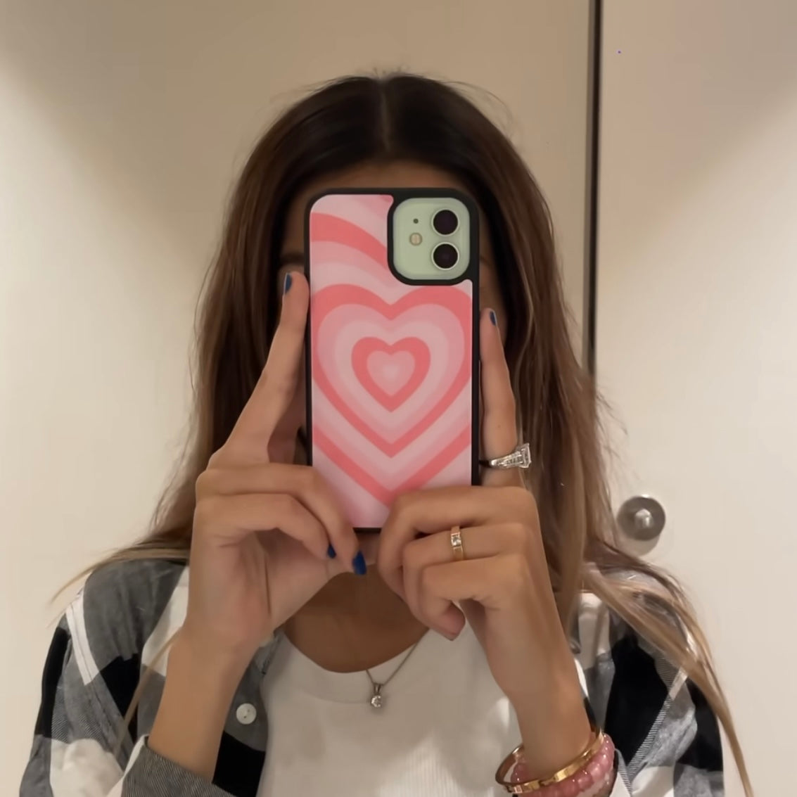 All Models Pink Heart Phone Case